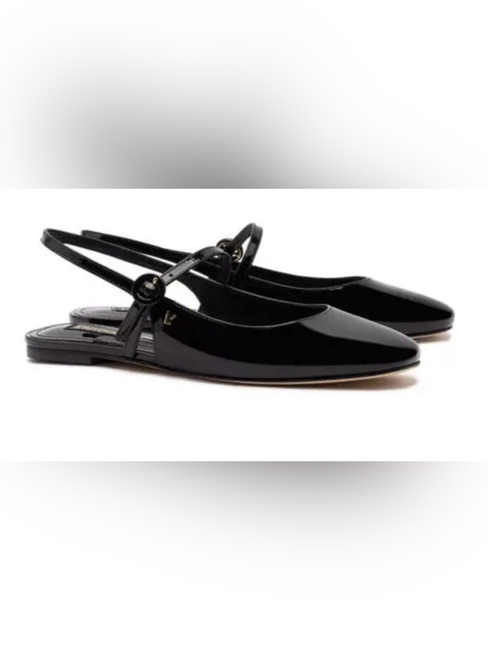 Larroude Black Patent leather Flats - Brand new